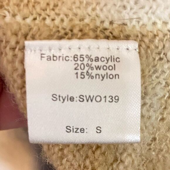 Elan Wool Blend Cardigan Sweater Open Front Size Small Boho Knit - Picture 2 of 6